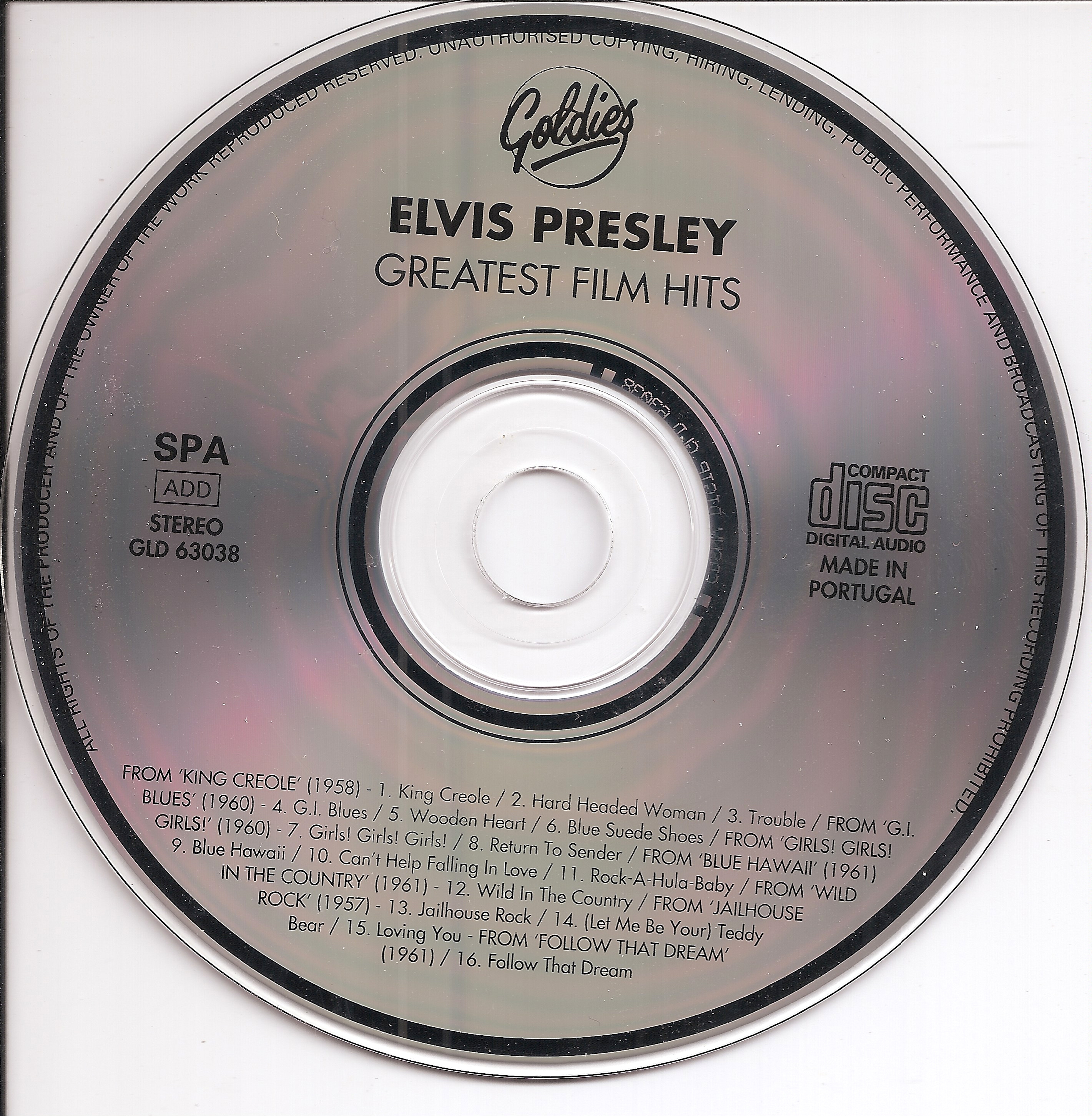 Elvis Presley  Greatest Film Hits : CD